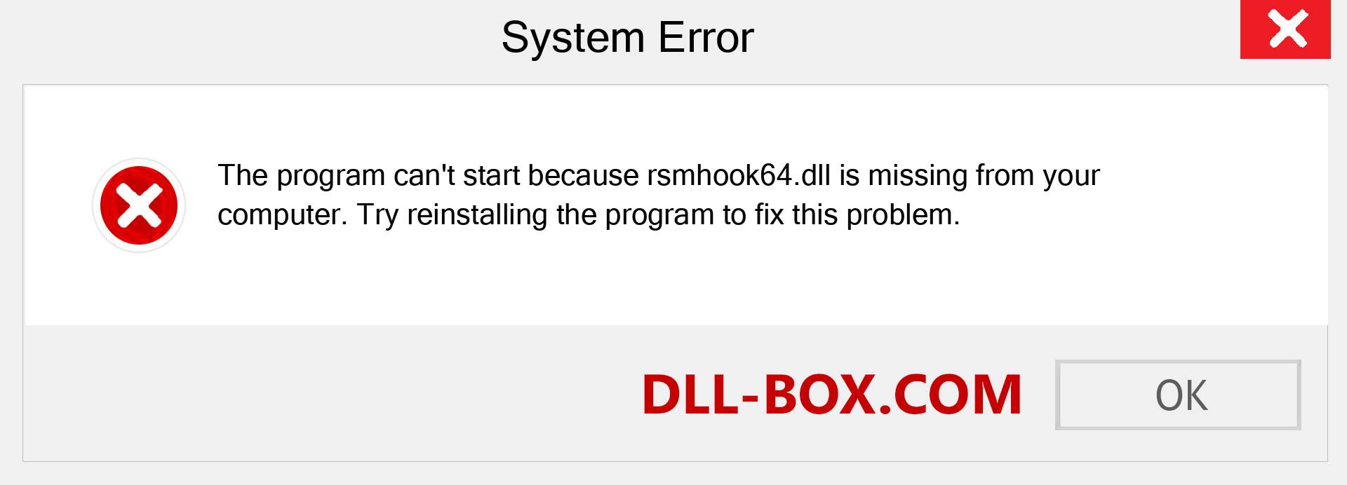  rsmhook64.dll file is missing?. Download for Windows 7, 8, 10 - Fix  rsmhook64 dll Missing Error on Windows, photos, images